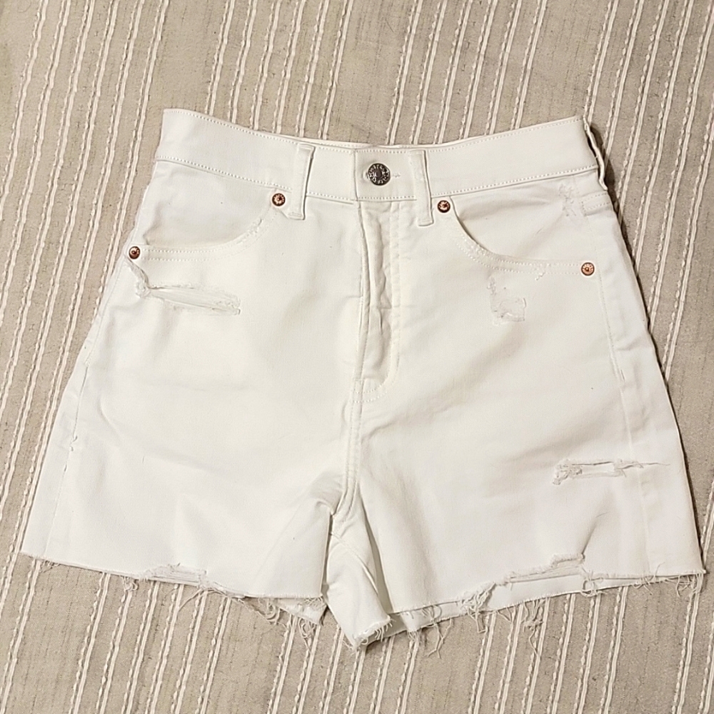 White Denim Shorts